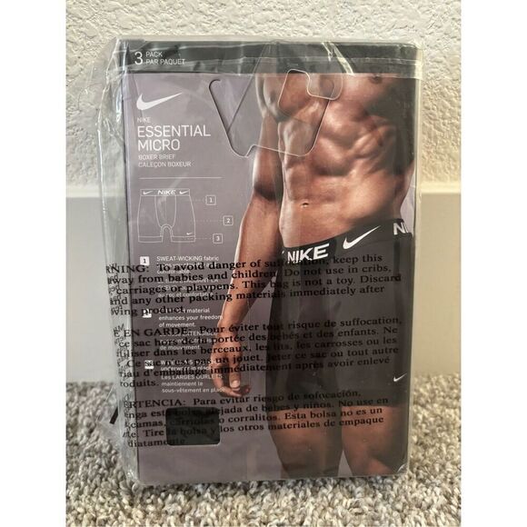 Nike Men’s 3-pack DRI-fit Essential Micro Boxer Brief Size Medium - Picture 2 of 3